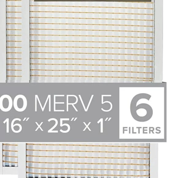 Filtrete 16x25x1 Air Filter, MPR 300 MERV 5, Clean Living Dust Reduction, 6Pcs - Picture 2 of 3
